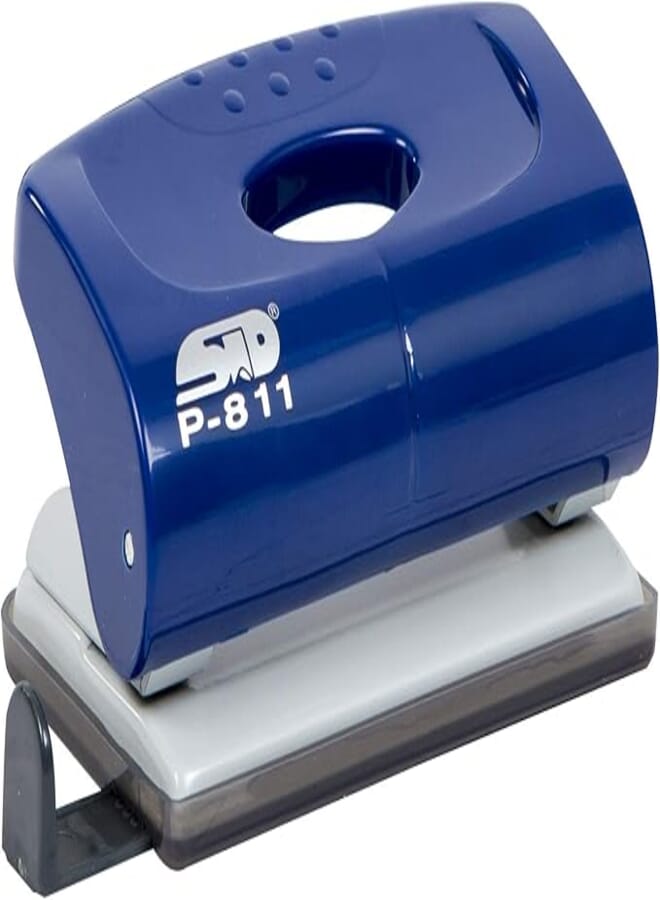 STD P-811 Table Type Hole Punch, 10 Page Capacity, Blue